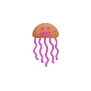 Pink Gingerbread Jellyfish